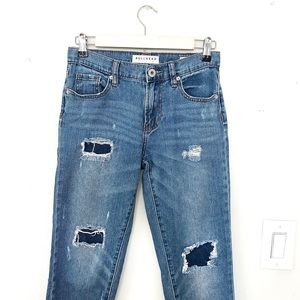 Bullhead Distressed High Rise Boyfriend Jeans